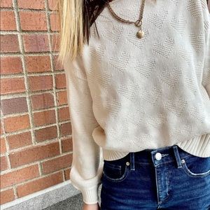 LOFT Heart Boatneck Sweater